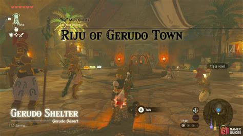 gerudo main quest tears of the kingdom|riju of gerudo town story.